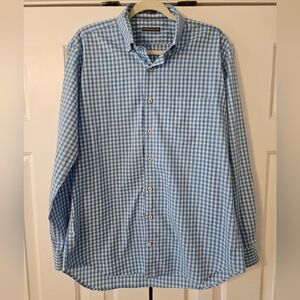Peter Millar Light Blue Gingham Shirt